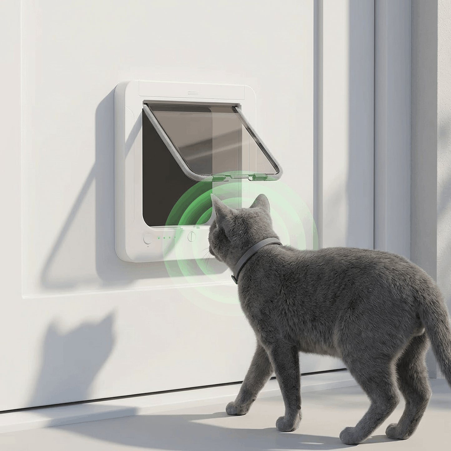 Chatière à puce CatPass Secure 2.0 activation collier chat gris