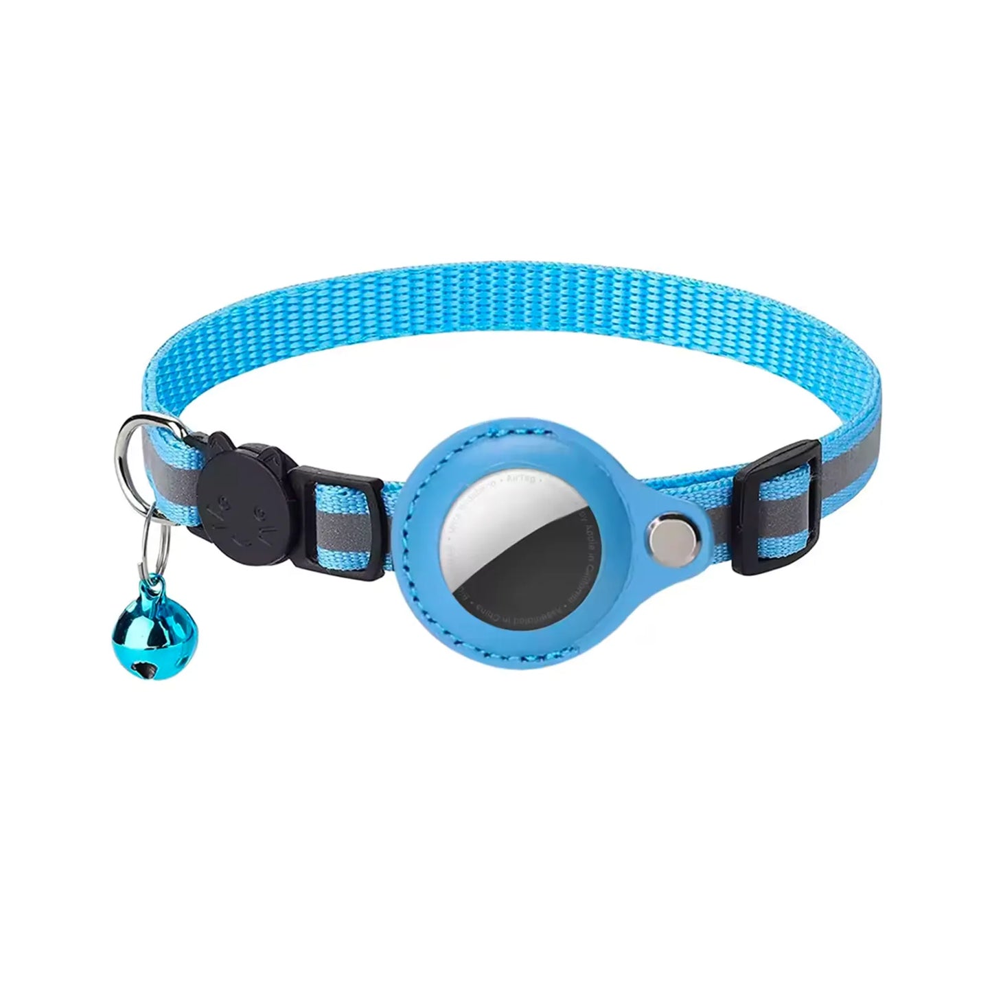 Collier chat avec emplacement AirTag bleu compatible CatPass Secure 2.0