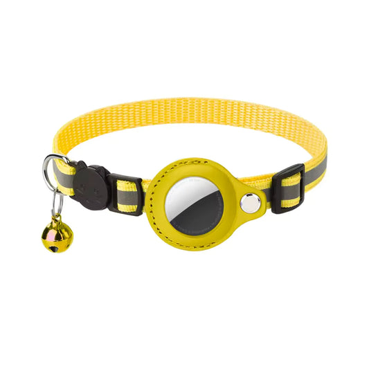 Collier chat avec emplacement AirTag jaune compatible CatPass Secure 2.0