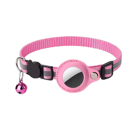 Collier chat avec emplacement AirTag rose compatible CatPass Secure 2.0