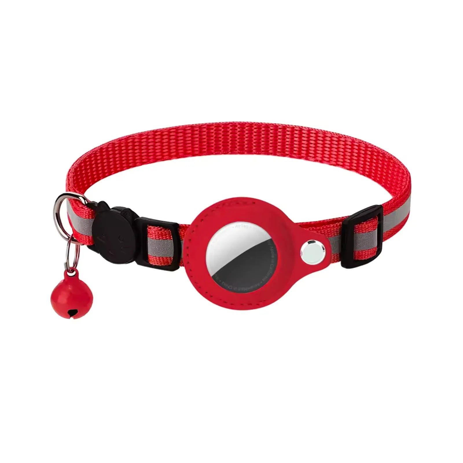 Collier chat avec emplacement AirTag rouge compatible CatPass Secure 2.0
