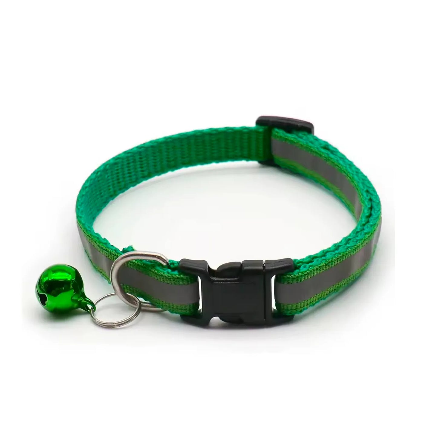 Collier standard vert foncé compatible chatière à puce CatPass Secure 2.0