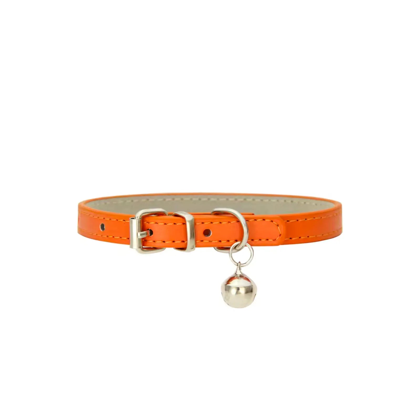 Collier cuir orange compatible CatPass Secure 2.0