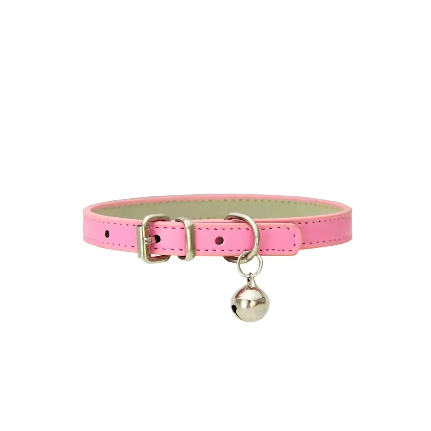 Collier cuir rose compatible CatPass Secure 2.0