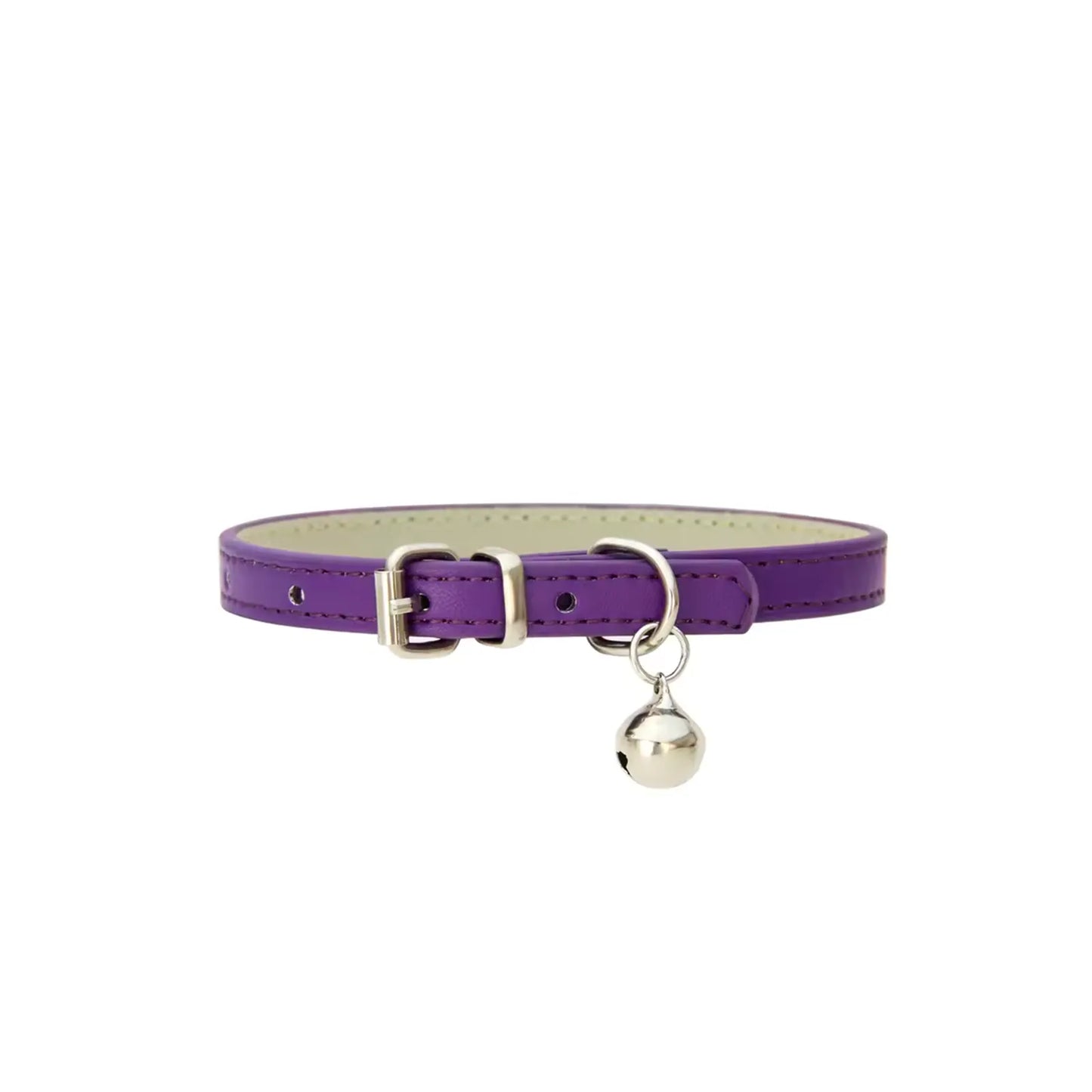 Collier cuir violet compatible CatPass Secure 2.0