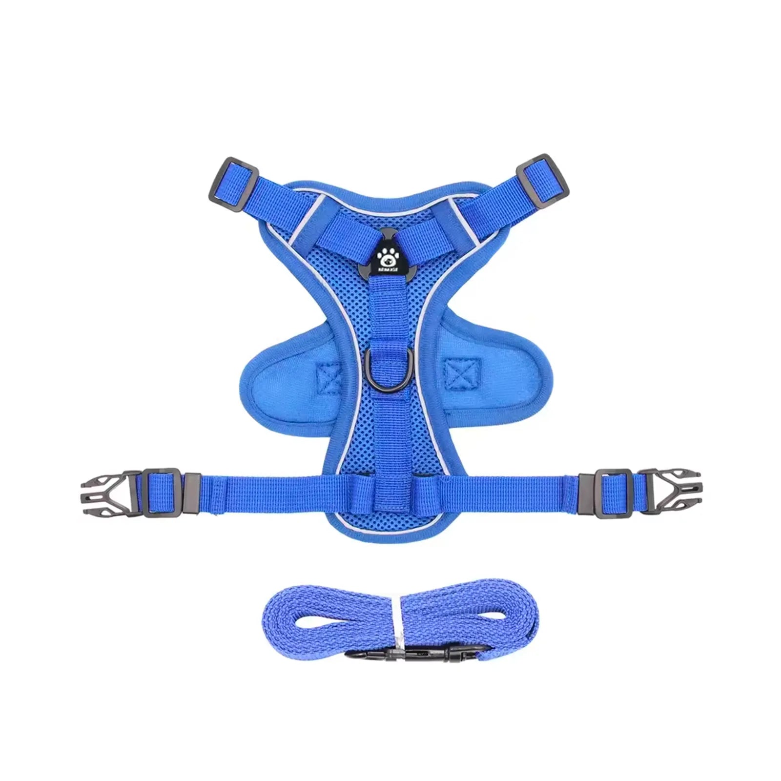 Harnais chat bleu compatible utilisation avec collier CatPass