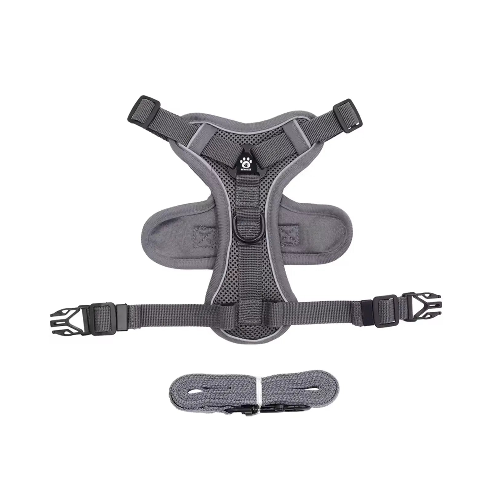 Harnais chat gris compatible utilisation avec collier CatPass