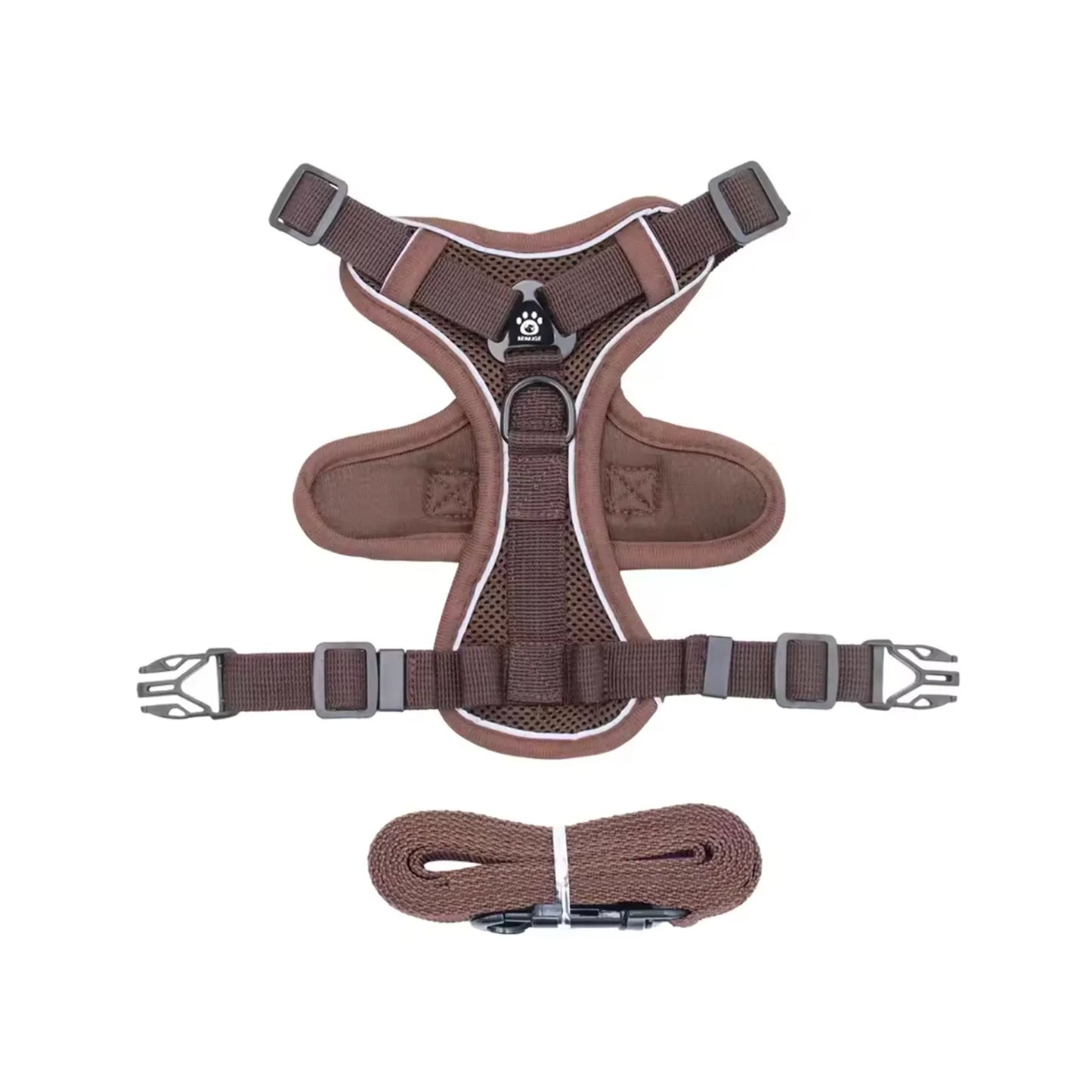 Harnais chat marron compatible utilisation avec collier CatPass