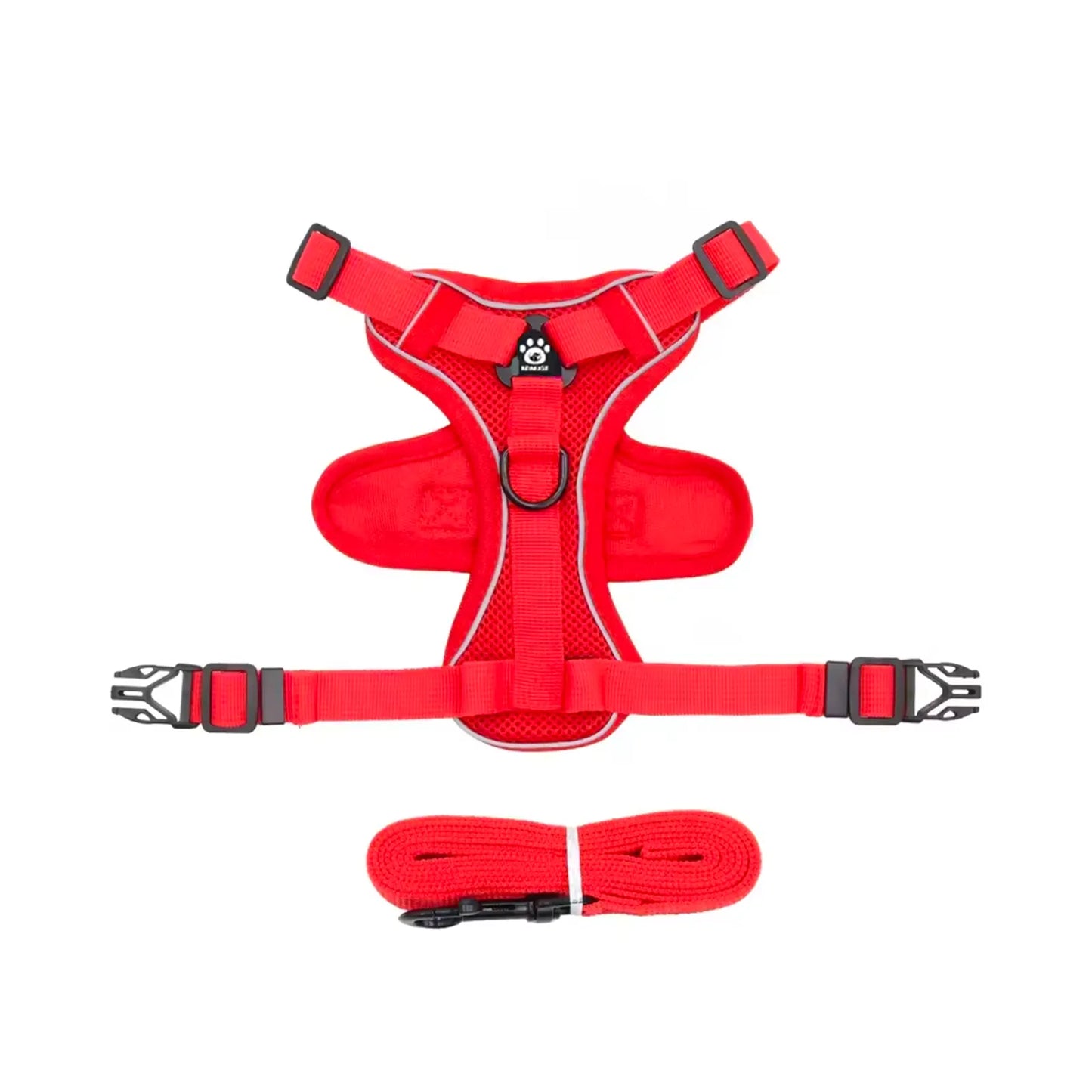 Harnais chat rouge compatible utilisation avec collier CatPass